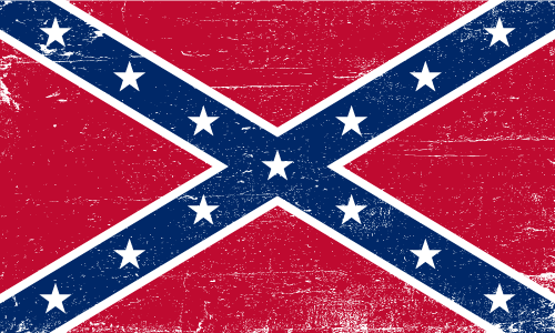 Vector flag of the Confederate Rebel Flag - Grunge Vector flag of the Confederate Rebel Flag - Grunge